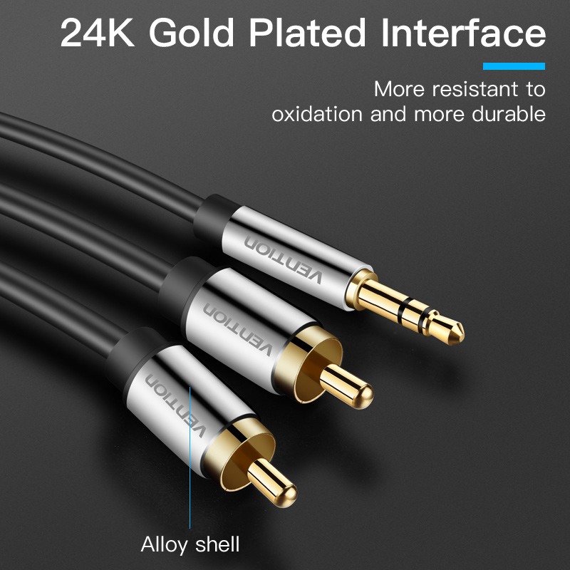 Vention RCA Cable 3.5 to 2rca  - Home Cinema Tv ulasan dan harga